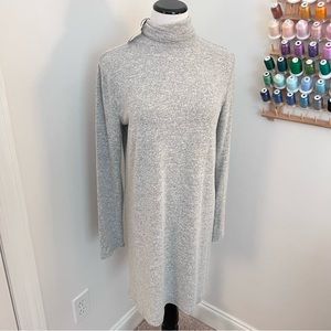 NWT ZARA Gray Long Sleeve Sweater Dress